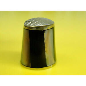 Vintage Thimble MOP Black Enamel Alpaca Mexico